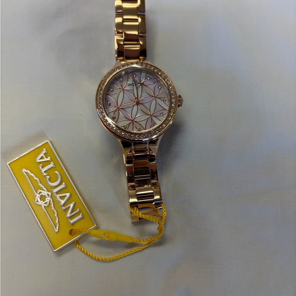 Invicta Women's Rose Gold Watch with Crystal Accents